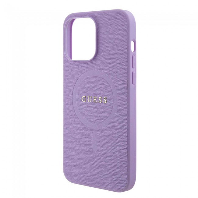 Apple iPhone 15 Pro Max Kılıf Guess Orjinal Lisanslı Magsafe Şarj Özellikli Yazı Logolu Saffiano Kapak Apple iPhone 15 Pro Max Kılıf Guess Orjinal Lisanslı Magsafe Şarj Özellikli Yazı Logolu Saffiano Kapak