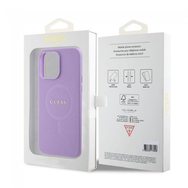 Apple iPhone 15 Pro Max Kılıf Guess Orjinal Lisanslı Magsafe Şarj Özellikli Yazı Logolu Saffiano Kapak Apple iPhone 15 Pro Max Kılıf Guess Orjinal Lisanslı Magsafe Şarj Özellikli Yazı Logolu Saffiano Kapak