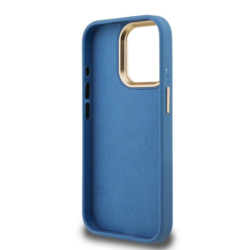 Bal-z Apple iPhone 15 Pro Max Kılıf Guess Orjinal Lisanslı PU Deri 4G Desenli Metal Büyük 4G ve Yazı Logolu Kamera Standlı Kapak