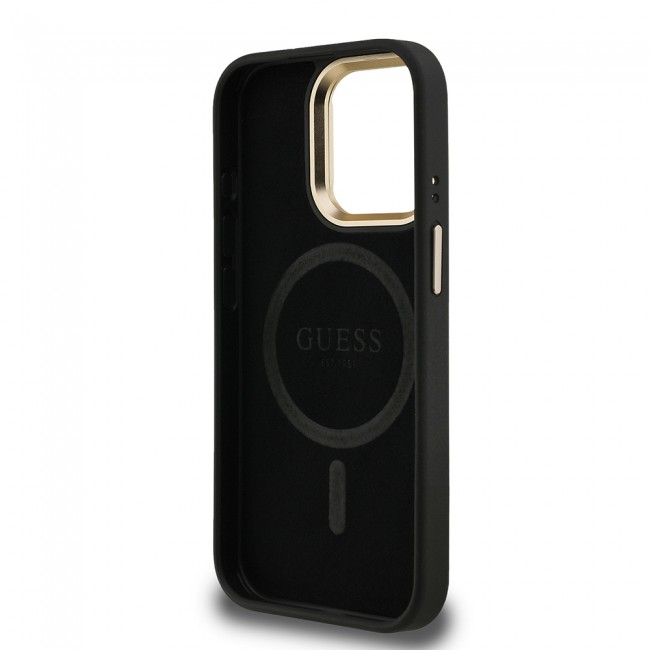 Apple iPhone 15 Pro Max Kılıf Guess Orjinal Lisanslı PU Deri Taşlı Üçgen Logo 4G Desenli Kamera Standlı Kapak Apple iPhone 15 Pro Max Kılıf Guess Orjinal Lisanslı PU Deri Taşlı Üçgen Logo 4G Desenli Kamera Standlı Kapak
