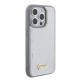 Apple iPhone 15 Pro Max Kılıf Guess Orjinal Lisanslı Pullu Arka Yüzey Metal Yazı Logolu Sequin Script Kapak