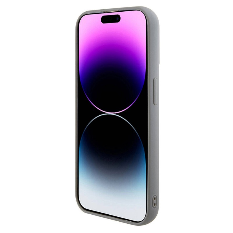 Bal-z Apple iPhone 15 Pro Max Kılıf Guess Orjinal Lisanslı Pullu Arka Yüzey Metal Yazı Logolu Sequin Script Kapak