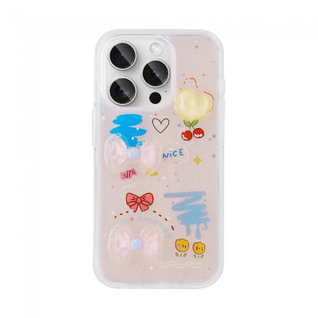 Apple iPhone 15 Pro Max Kılıf Kabartma Figürlü Parlak Zore Minimini Silikon Kapak Apple iPhone 15 Pro Max Kılıf Kabartma Figürlü Parlak Zore Minimini Silikon Kapak