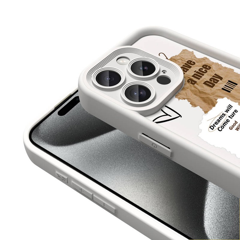 Bal-z Apple iPhone 15 Pro Max Kılıf Kamera Korumalı Baskılı Arka Yüzey  Klas Kapak