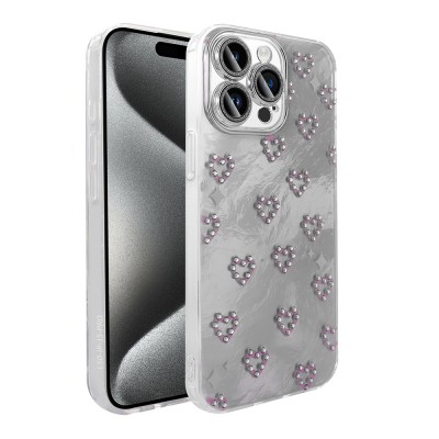 Bal-z Apple iPhone 15 Pro Max Kılıf Kamera Korumalı Figürlü Zore Ponti Silikon Kapak