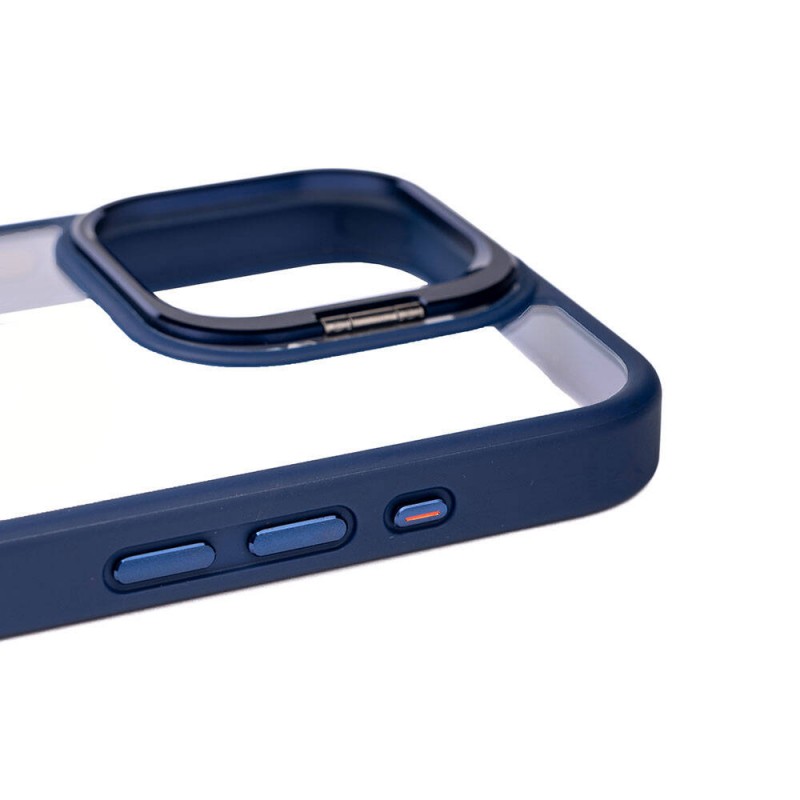 Bal-z Apple iPhone 15 Pro Max Kılıf Kamera Lens Korumalı Standlı  Klon Lensli Kapak