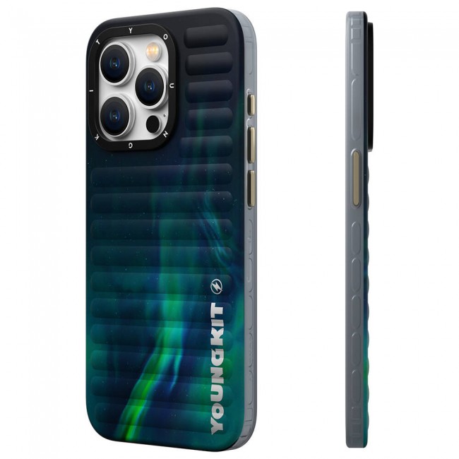 Apple iPhone 15 Pro Max Kılıf Kuzey Işıkları Desenli Youngkit Aurora Serisi Kapak Apple iPhone 15 Pro Max Kılıf Kuzey Işıkları Desenli Youngkit Aurora Serisi Kapak