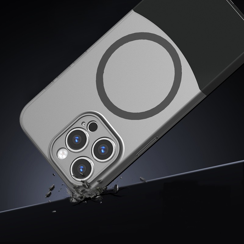 Bal-z Apple iPhone 15 Pro Max Kılıf M-Safe Şarj Özellikli Mıknatıslı Zore Duble Kapak