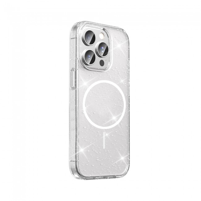 Apple iPhone 15 Pro Max Kılıf M-safe Şarj Özellikli Parlayan Simli Saydam Renkli Zore Maris Kapak Apple iPhone 15 Pro Max Kılıf M-safe Şarj Özellikli Parlayan Simli Saydam Renkli Zore Maris Kapak