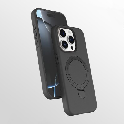 Bal-z Apple iPhone 15 Pro Max Kılıf M-safe Şarj Özellikli Standlı Zore Samara Kapak