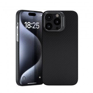 Apple iPhone 15 Pro Max Kılıf M-safe Şarj Özellikli 600D Kevlar Zore Krek Karbon Standlı Kapak Apple iPhone 15 Pro Max Kılıf M-safe Şarj Özellikli 600D Kevlar Zore Krek Karbon Standlı Kapak