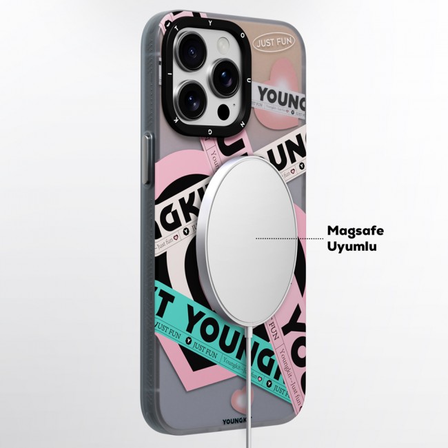 Apple iPhone 15 Pro Max Kılıf Magsafe Şarj Özellikli Airbagli Çift Katmanlı Youngkit Flipped Serisi Kapak Apple iPhone 15 Pro Max Kılıf Magsafe Şarj Özellikli Airbagli Çift Katmanlı Youngkit Flipped Serisi Kapak
