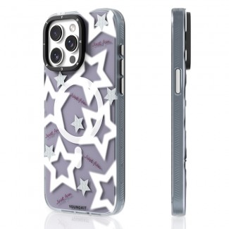 Apple iPhone 15 Pro Max Kılıf M-safe Şarj Özellikli Airbagli Çift Katmanlı Youngkit Star&Butterfly Serisi Kapak Apple iPhone 15 Pro Max Kılıf M-safe Şarj Özellikli Airbagli Çift Katmanlı Youngkit Star&Butterfly Serisi Kapak