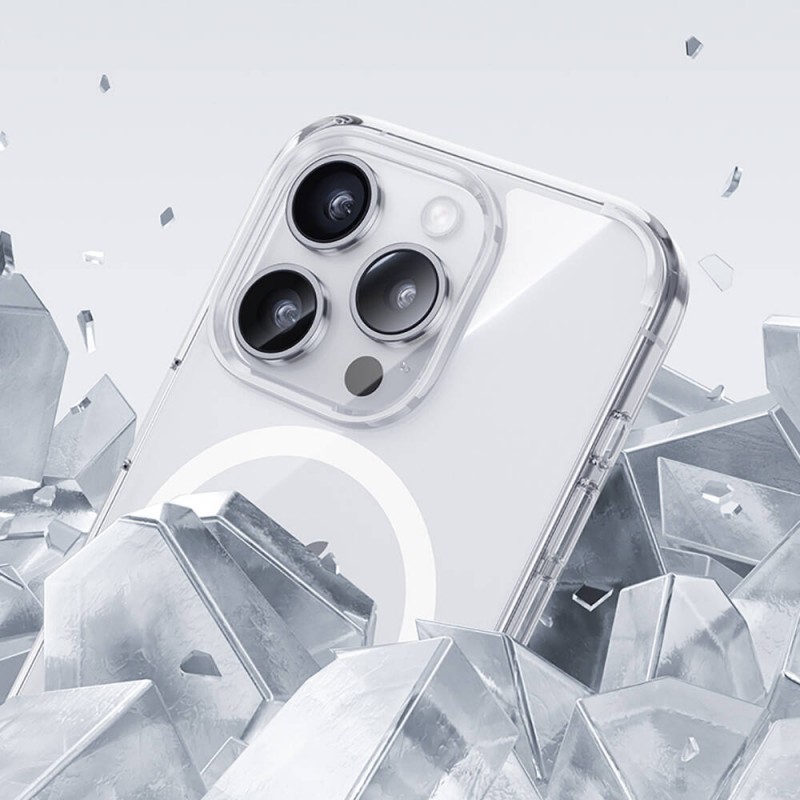 Bal-z Apple iPhone 15 Pro Max Kılıf M-safe Şarj Özellikli Airbagli Şeffaf Benks LucentPro Serisi Kapak