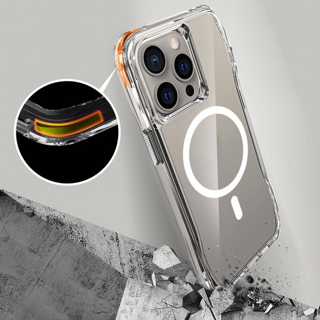 Apple iPhone 15 Pro Max Kılıf Magsafe Şarj Özellikli Airbagli Şeffaf Zore İncek Kapak Apple iPhone 15 Pro Max Kılıf Magsafe Şarj Özellikli Airbagli Şeffaf Zore İncek Kapak