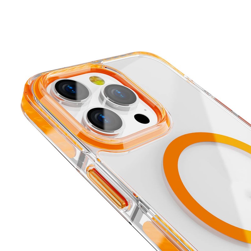 Bal-z Apple iPhone 15 Pro Max Kılıf M-safe Şarj Özellikli Airbagli Takılabilir Askı Aparatlı  Nana Kapak