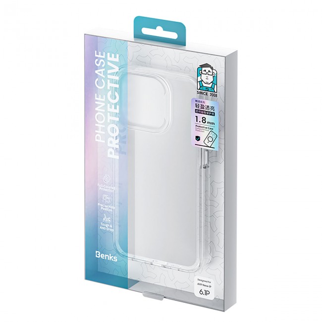 Apple iPhone 15 Pro Max Kılıf Magsafe Şarj Özellikli Benks Crystal Serisi Şeffaf Kapak Apple iPhone 15 Pro Max Kılıf Magsafe Şarj Özellikli Benks Crystal Serisi Şeffaf Kapak