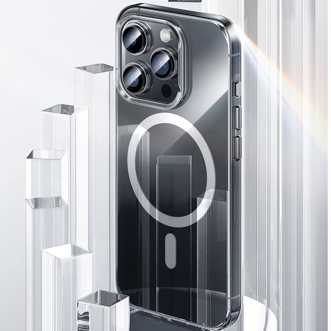 Apple iPhone 15 Pro Max Kılıf Magsafe Şarj Özellikli Benks Crystal Serisi Şeffaf Kapak Apple iPhone 15 Pro Max Kılıf Magsafe Şarj Özellikli Benks Crystal Serisi Şeffaf Kapak
