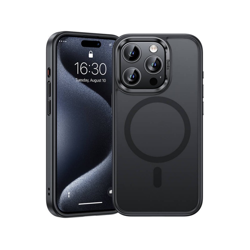 Bal-z Apple iPhone 15 Pro Max Kılıf M-safe Şarj Özellikli Benks Mist Protective Kapak