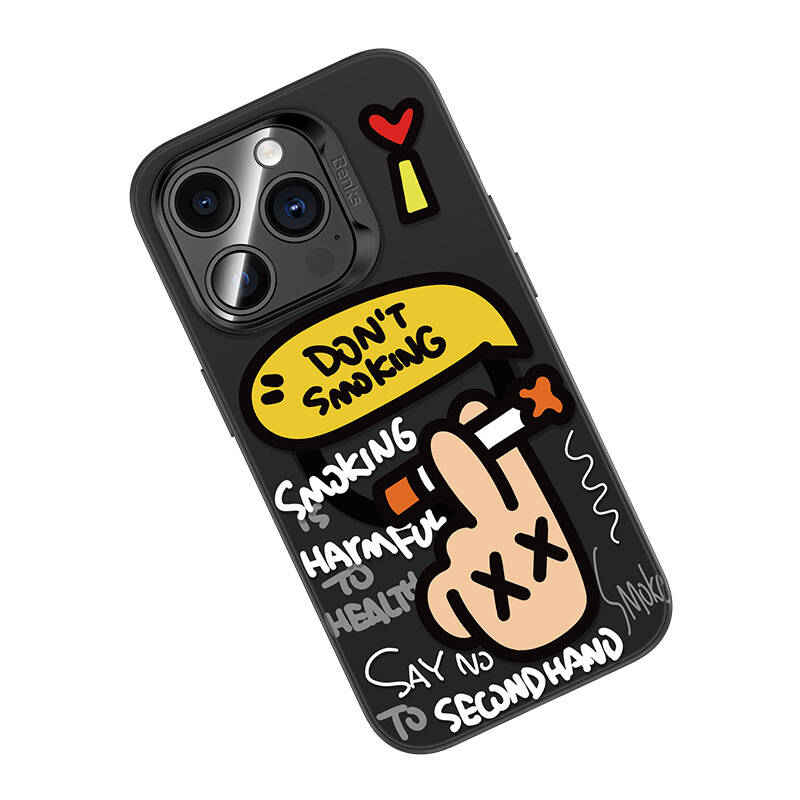 Bal-z Apple iPhone 15 Pro Max Kılıf M-safe Şarj Özellikli Benks No Smoking Kapak