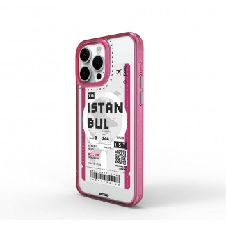 Apple iPhone 15 Pro Max Kılıf M-safe Şarj Özellikli Bilet Desenli Wiwu Turkey B Serisi Kapak Apple iPhone 15 Pro Max Kılıf M-safe Şarj Özellikli Bilet Desenli Wiwu Turkey B Serisi Kapak