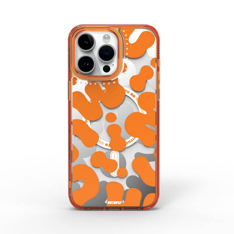 Bal-z Apple iPhone 15 Pro Max Kılıf M-safe Şarj Özellikli Boya Desenli Wiwu Fluorescent G Serisi Kapak