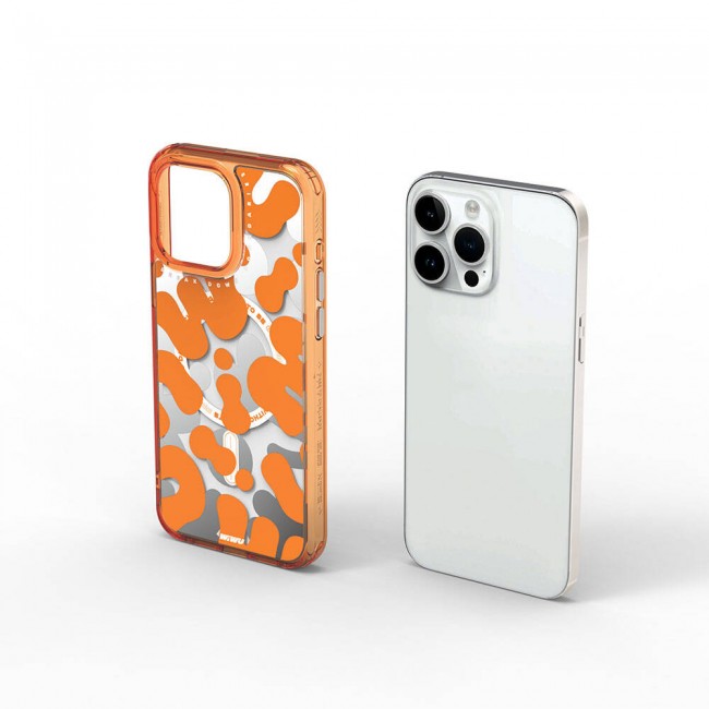 Apple iPhone 15 Pro Max Kılıf Magsafe Şarj Özellikli Boya Desenli Wiwu Fluorescent G Serisi Kapak Apple iPhone 15 Pro Max Kılıf Magsafe Şarj Özellikli Boya Desenli Wiwu Fluorescent G Serisi Kapak