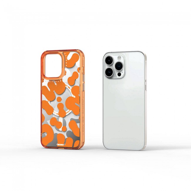Apple iPhone 15 Pro Max Kılıf Magsafe Şarj Özellikli Boya Desenli Wiwu Fluorescent G Serisi Kapak Apple iPhone 15 Pro Max Kılıf Magsafe Şarj Özellikli Boya Desenli Wiwu Fluorescent G Serisi Kapak