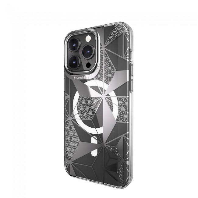 Apple iPhone 15 Pro Max Kılıf Magsafe Şarj Özellikli Çift IMD Baskılı Lisanslı Switcheasy Artist-M Asanoha Kapak Apple iPhone 15 Pro Max Kılıf Magsafe Şarj Özellikli Çift IMD Baskılı Lisanslı Switcheasy Artist-M Asanoha Kapak