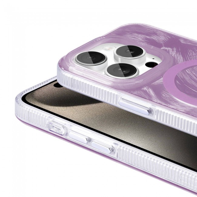 Apple iPhone 15 Pro Max Kılıf Magsafe Şarj Özellikli Fırça Boya Desenli Zore Palet Kapak Apple iPhone 15 Pro Max Kılıf Magsafe Şarj Özellikli Fırça Boya Desenli Zore Palet Kapak