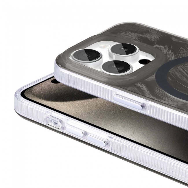Apple iPhone 15 Pro Max Kılıf Magsafe Şarj Özellikli Fırça Boya Desenli Zore Palet Kapak Apple iPhone 15 Pro Max Kılıf Magsafe Şarj Özellikli Fırça Boya Desenli Zore Palet Kapak
