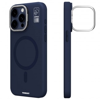Apple iPhone 15 Pro Max Kılıf M-safe Şarj Özellikli Kamera Standlı Youngkit Bitty Cream Kapak Apple iPhone 15 Pro Max Kılıf M-safe Şarj Özellikli Kamera Standlı Youngkit Bitty Cream Kapak