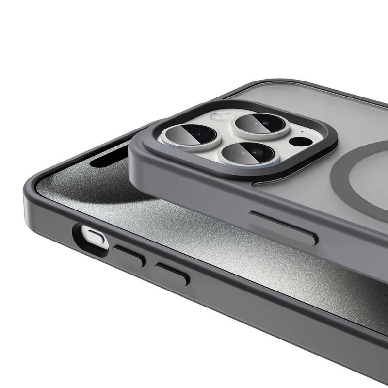 Bal-z Apple iPhone 15 Pro Max Kılıf M-safe Şarj Özellikli Mat Arka Yüzey  Sio Kapak