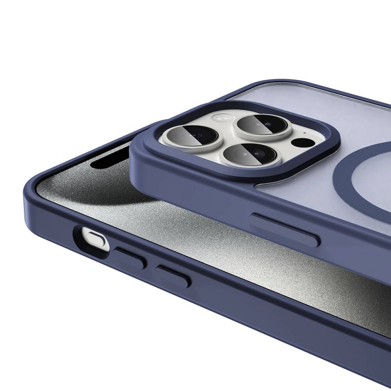 Bal-z Apple iPhone 15 Pro Max Kılıf M-safe Şarj Özellikli Mat Arka Yüzey  Sio Kapak