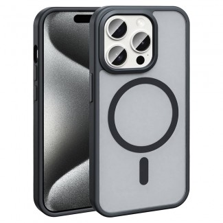 Apple iPhone 15 Pro Max Kılıf M-safe Şarj Özellikli Mat Arka Yüzey Zore Sio Kapak Apple iPhone 15 Pro Max Kılıf M-safe Şarj Özellikli Mat Arka Yüzey Zore Sio Kapak