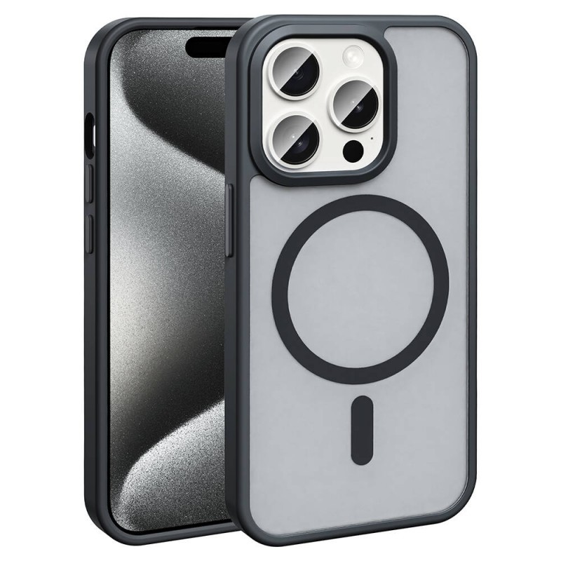 Bal-z Apple iPhone 15 Pro Max Kılıf M-safe Şarj Özellikli Mat Arka Yüzey  Sio Kapak