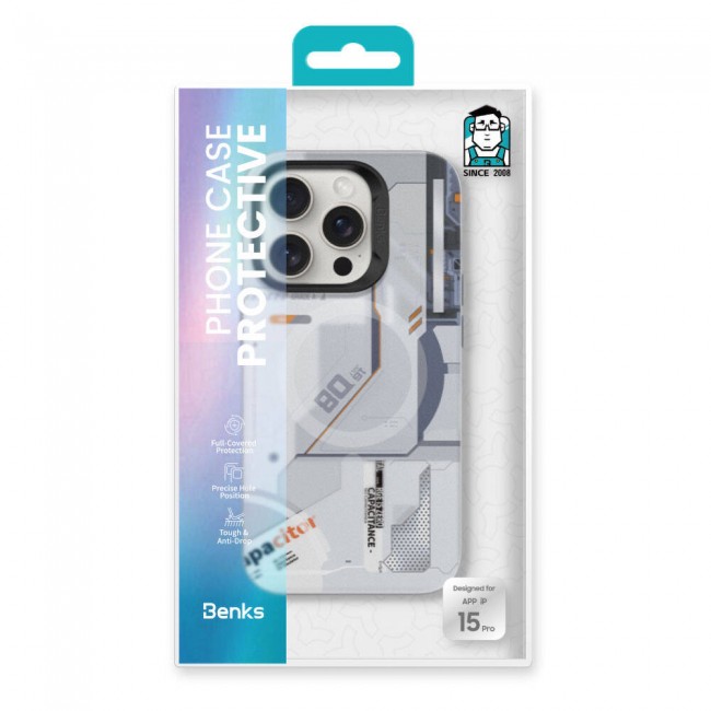 Apple iPhone 15 Pro Max Kılıf MagSafe Şarj Özellikli Mekanik Tasarımlı Benks Perspective Serisi Kapak Apple iPhone 15 Pro Max Kılıf MagSafe Şarj Özellikli Mekanik Tasarımlı Benks Perspective Serisi Kapak