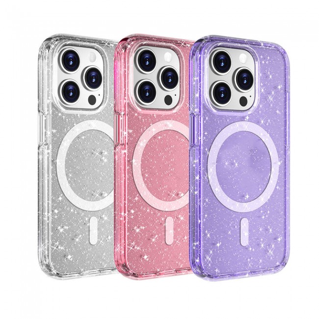 Apple iPhone 15 Pro Max Kılıf Magsafe Şarj Özellikli Parlayan Simli Saydam Renkli Zore Allstar Kapak Apple iPhone 15 Pro Max Kılıf Magsafe Şarj Özellikli Parlayan Simli Saydam Renkli Zore Allstar Kapak