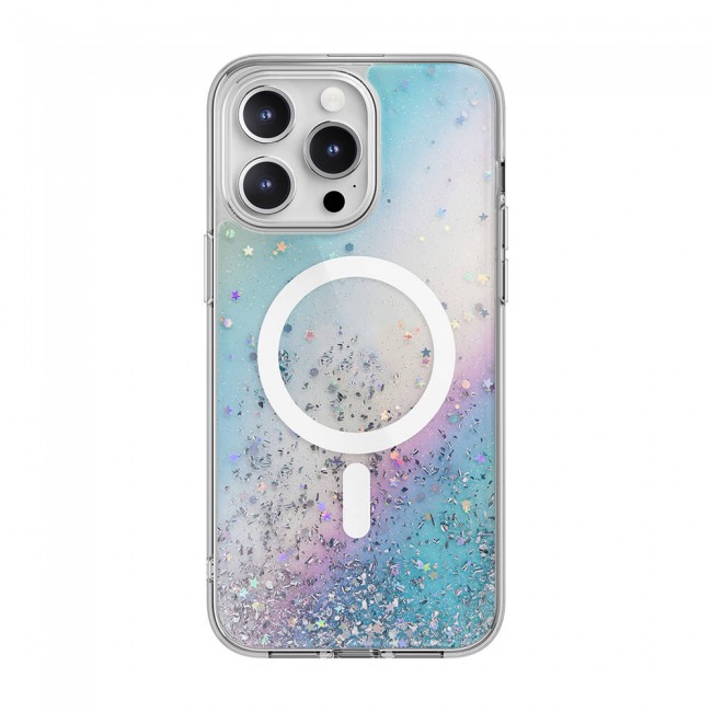 Apple iPhone 15 Pro Max Kılıf Magsafe Şarj Özellikli Parlayan Simli Şeffaf Lisanslı Switcheasy Starfield-M Kapak Apple iPhone 15 Pro Max Kılıf Magsafe Şarj Özellikli Parlayan Simli Şeffaf Lisanslı Switcheasy Starfield-M Kapak