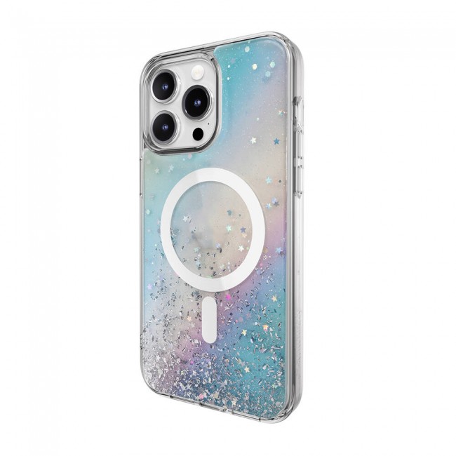 Apple iPhone 15 Pro Max Kılıf Magsafe Şarj Özellikli Parlayan Simli Şeffaf Lisanslı Switcheasy Starfield-M Kapak Apple iPhone 15 Pro Max Kılıf Magsafe Şarj Özellikli Parlayan Simli Şeffaf Lisanslı Switcheasy Starfield-M Kapak