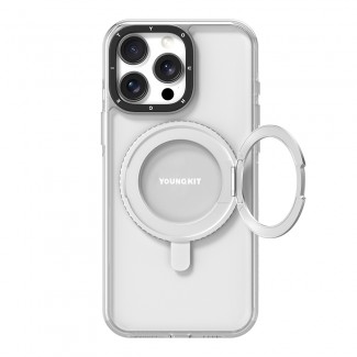 Apple iPhone 15 Pro Max Kılıf M-safe Şarj Özellikli Parmak Ring Standlı Youngkit Pivot Serisi Kapak Apple iPhone 15 Pro Max Kılıf M-safe Şarj Özellikli Parmak Ring Standlı Youngkit Pivot Serisi Kapak