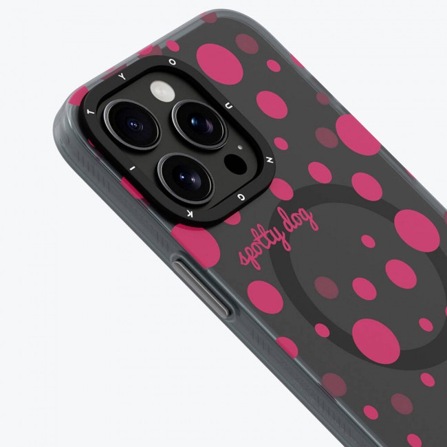 Apple iPhone 15 Pro Max Kılıf Magsafe Şarj Özellikli Polka Dot Desenli Youngkit Spots Serisi Kapak Apple iPhone 15 Pro Max Kılıf Magsafe Şarj Özellikli Polka Dot Desenli Youngkit Spots Serisi Kapak