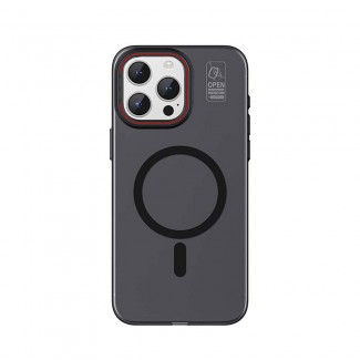 Apple iPhone 15 Pro Max Kılıf M-safe Şarj Özellikli Standlı Metal Kamera Çerçeveli Mat Recci Glaze Serisi Kapak Apple iPhone 15 Pro Max Kılıf M-safe Şarj Özellikli Standlı Metal Kamera Çerçeveli Mat Recci Glaze Serisi Kapak