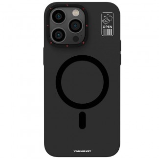 Apple iPhone 15 Pro Max Kılıf M-safe Şarj Özellikli Standlı YoungKit Hermit Bracket Serisi Kapak Apple iPhone 15 Pro Max Kılıf M-safe Şarj Özellikli Standlı YoungKit Hermit Bracket Serisi Kapak
