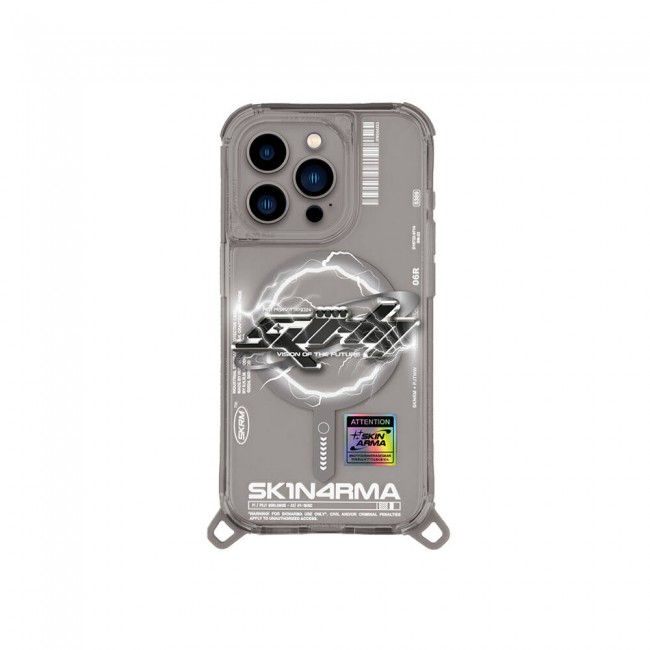Apple iPhone 15 Pro Max Kılıf Magsafe Şarj Özellikli Yazı Desenli SkinArma Bolt Kapak Apple iPhone 15 Pro Max Kılıf Magsafe Şarj Özellikli Yazı Desenli SkinArma Bolt Kapak