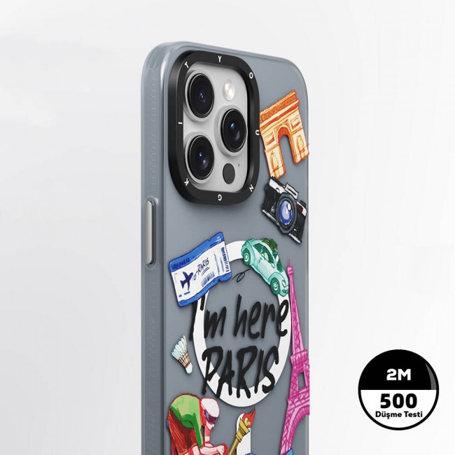 Apple iPhone 15 Pro Max Kılıf Magsafe Şarj Özellikli Youngkit in Paris Serisi Kapak Apple iPhone 15 Pro Max Kılıf Magsafe Şarj Özellikli Youngkit in Paris Serisi Kapak