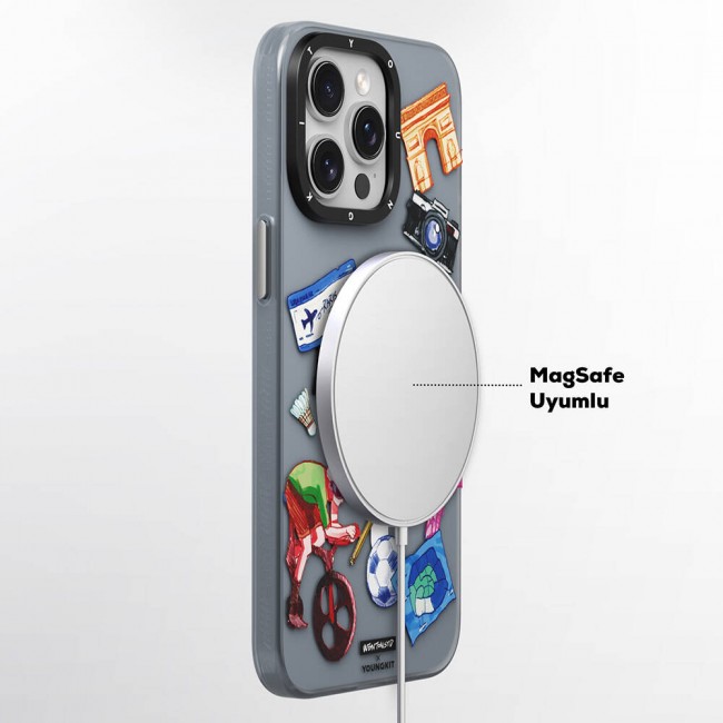 Apple iPhone 15 Pro Max Kılıf Magsafe Şarj Özellikli Youngkit in Paris Serisi Kapak Apple iPhone 15 Pro Max Kılıf Magsafe Şarj Özellikli Youngkit in Paris Serisi Kapak