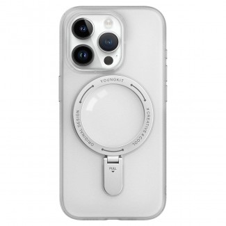 Apple iPhone 15 Pro Max Kılıf M-safe Şarj Özellikli Youngkit Rock Serisi Kapak Apple iPhone 15 Pro Max Kılıf M-safe Şarj Özellikli Youngkit Rock Serisi Kapak