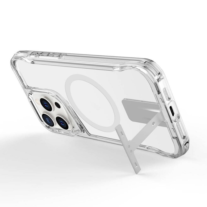 Bal-z Apple iPhone 15 Pro Max Kılıf M-safe Şarj Özellikli  T-Max Standlı Kapak