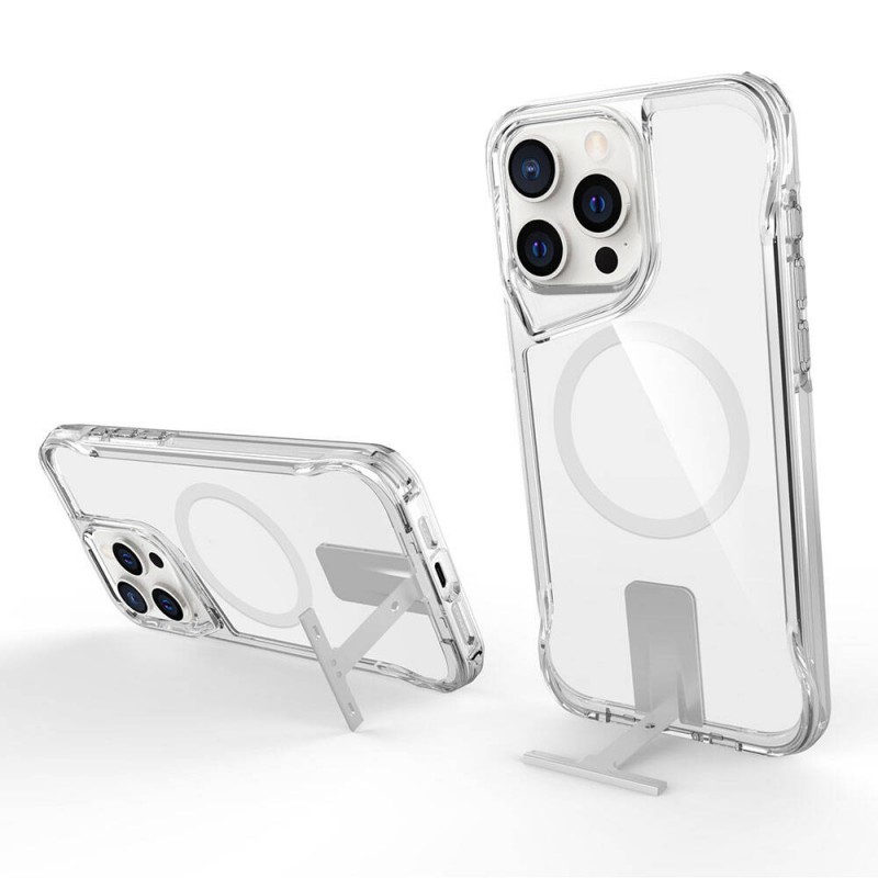 Bal-z Apple iPhone 15 Pro Max Kılıf M-safe Şarj Özellikli  T-Max Standlı Kapak